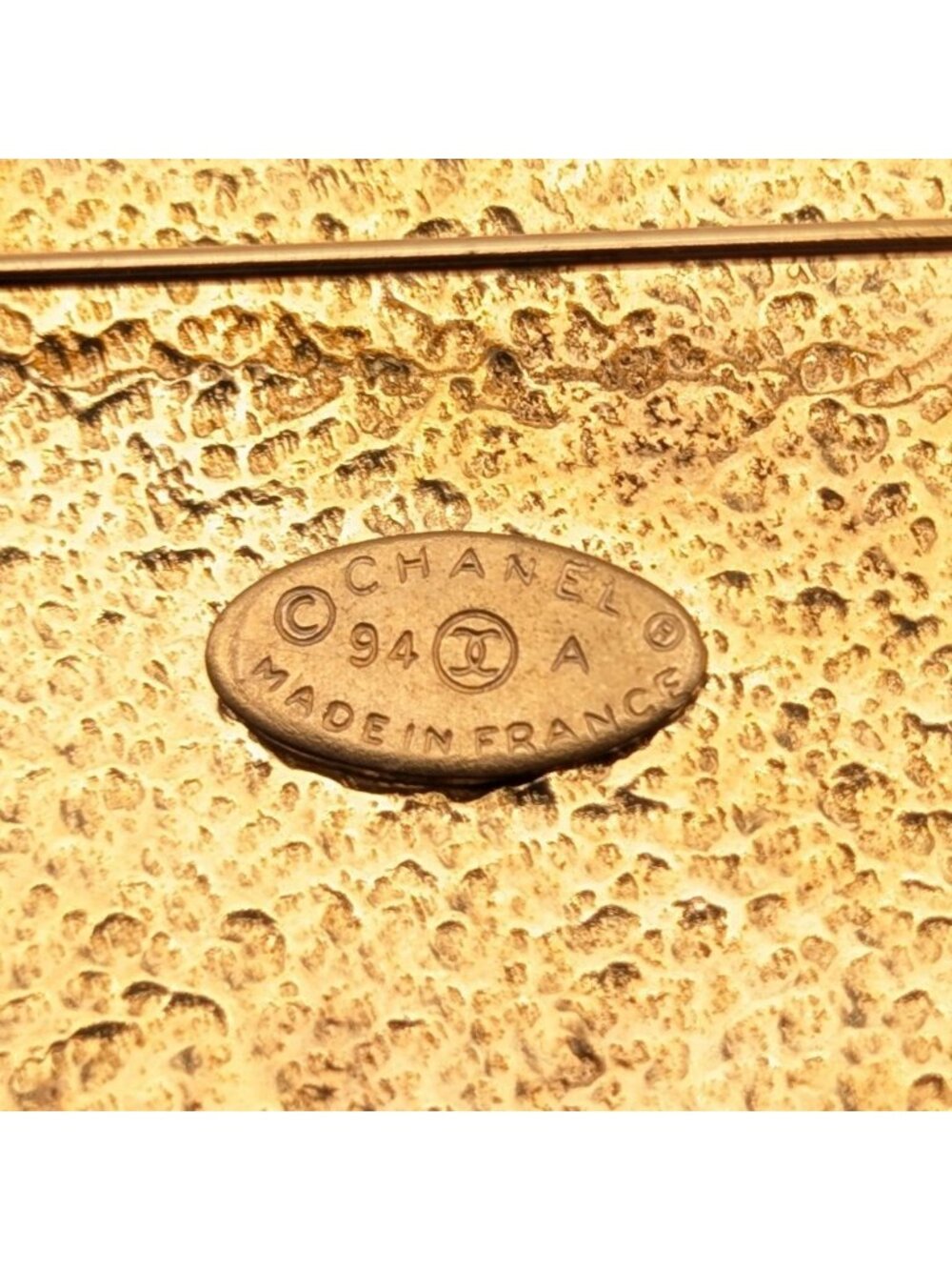 Chanel Brooch CC Logo Gold Sun Round Vintage - Picture 6 of 6